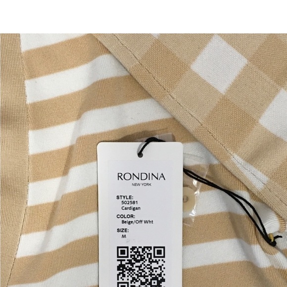 Rondina New York Beige and White Cardigan - Picture 4 of 5